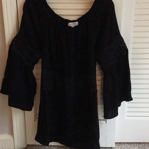 Off-shoulder blouse with lace detail